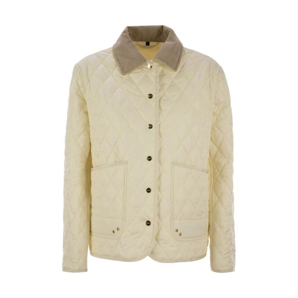FAY Quilted Jacket with Corduroy Collar Women WHITE T-Shirts & Tops